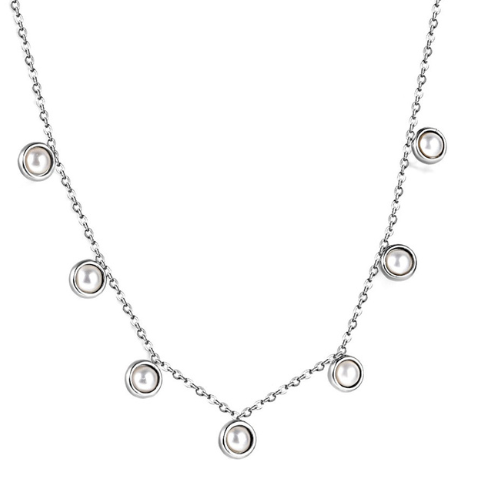 Bella pearl necklace - gold or silver