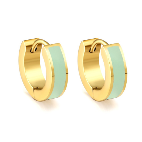 Enamel Hoop Earrings