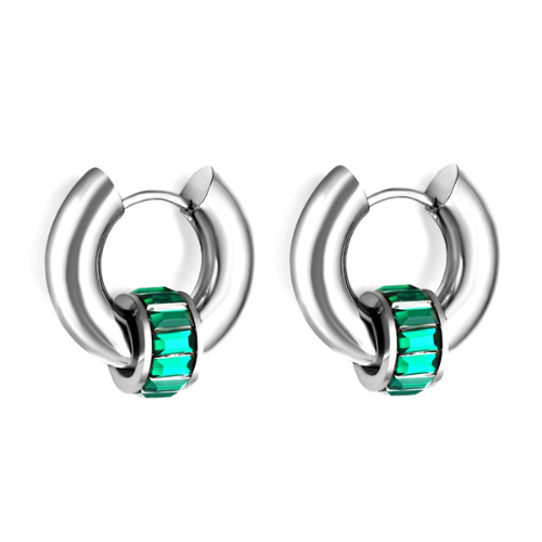 Coloured Stone Hoops - 3 colours
